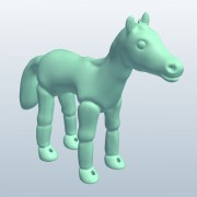 Caballo de marioneta v1 modelo 3d