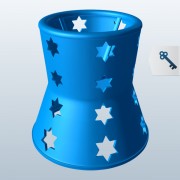 Колокольчик со звездой Давида Вырезов v1 3d model