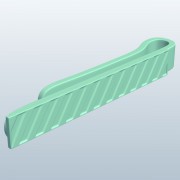 Tie Clip Diagonal Line Pattern v1 3d model