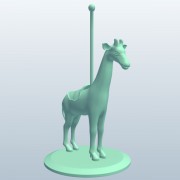 Girafa de carrossel v1 3d model
