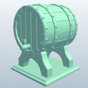 Wine Cask v1  3d model