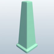 Wet floor cone v1  3d model