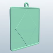 Playing Card Diamond v1  3d model