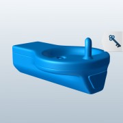 Wall Mounted Drinking Fountain v1  3d model