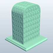 Rounded Rectangle with Patterns Rings v1  3d model