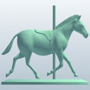 zebra v1 do carrossel 3d model