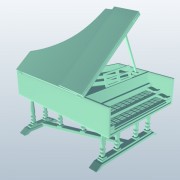 Harpsichord V1  3d model