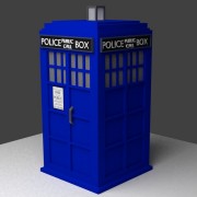 Low Poly Tardis 3d model