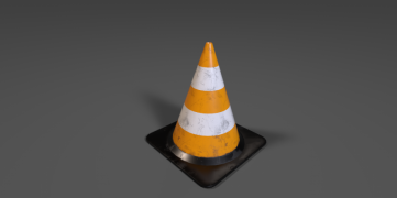 Street Cone PBR 3d model