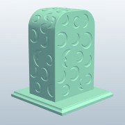 Rounded Rectangle Patterns Crescent Moons v1  3d model