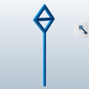 Square with 4 triangles on the side V1  3d model