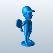 Bobblehead Tennis Player man v1 3d model