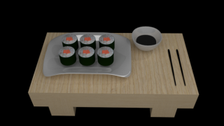 Sushi set 3d model