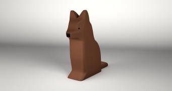 Wooden Fox 3d model