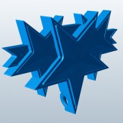  stars of different sizes stacked on each other V2  3d model