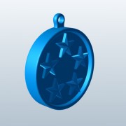 маленькие звезды, расположенные по кругу v1 3d model