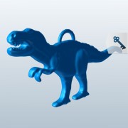 tyrannosaurus rex in profile v1  3d model