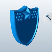 Щит с поднятой звездой v1 3d model